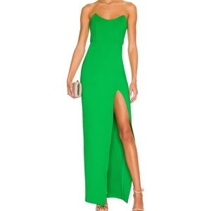 Superdown green maxi dress